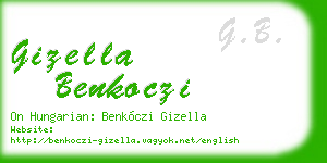 gizella benkoczi business card