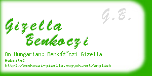 gizella benkoczi business card